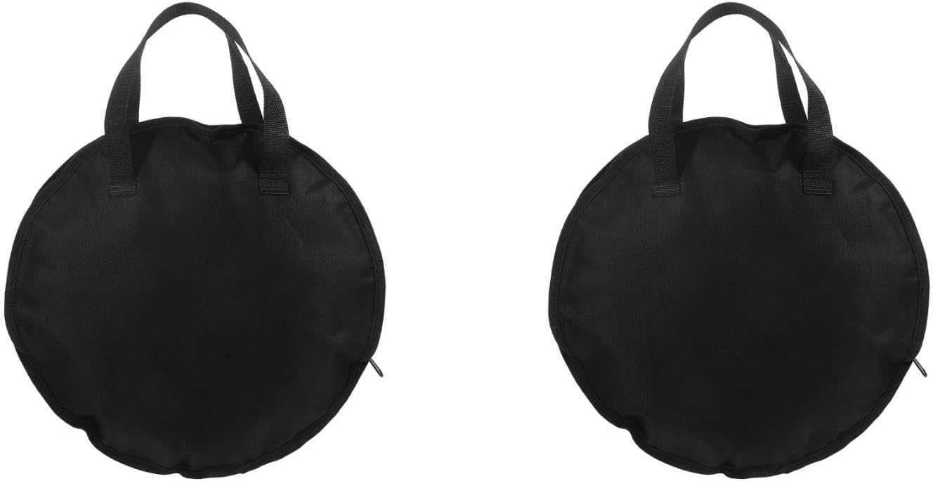 ERINGOGO 2pcs Carrying Case for Adult Tambourine Drum Practice Pad Waterproof Drum Storage Bag Fabric Pouch