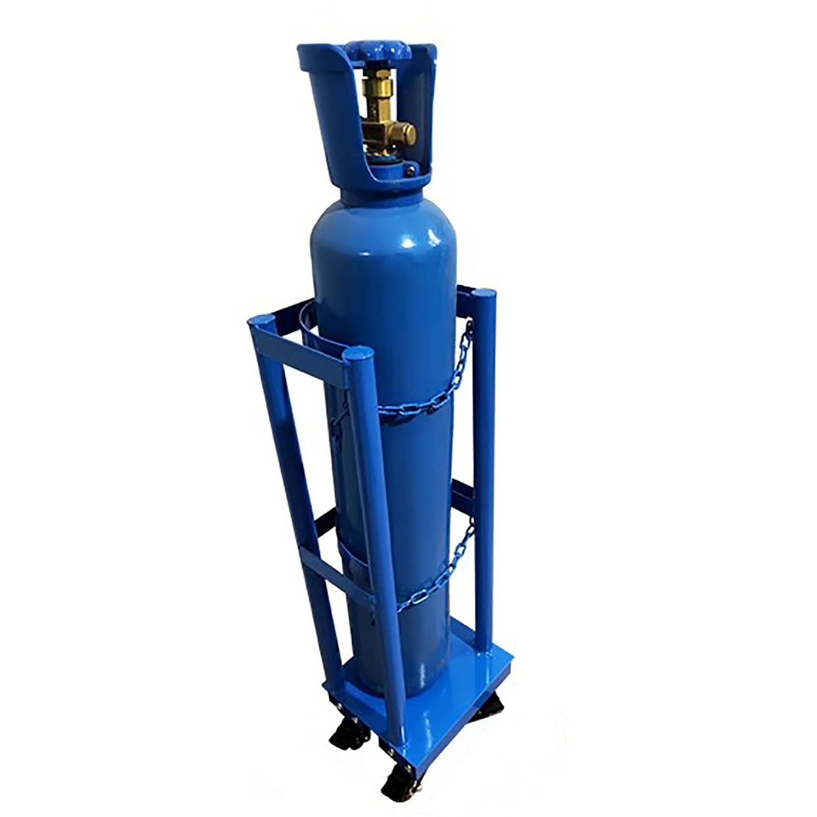 Meuble Bouteille de Gaz Grand Chariot à Double Réservoir D'oxygène, Chariot à Cylindre Simple et Double, Chariot de Torche à Oxygène Et à Acétylène pour Usine de Laboratoire, Chariot à Pied à Étagère