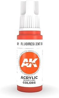 AK-Interactive 3rd Gen Acrylic Fluorescent Orange 17ml 11081 - Model Building Paints and Tools # AK1081