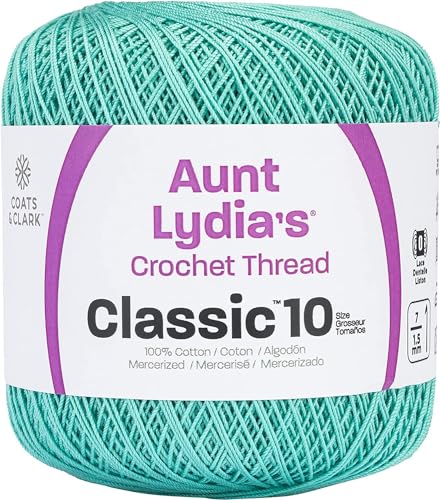 C&C Aunt Lydia's Classic Crochet Sz10 Aqua