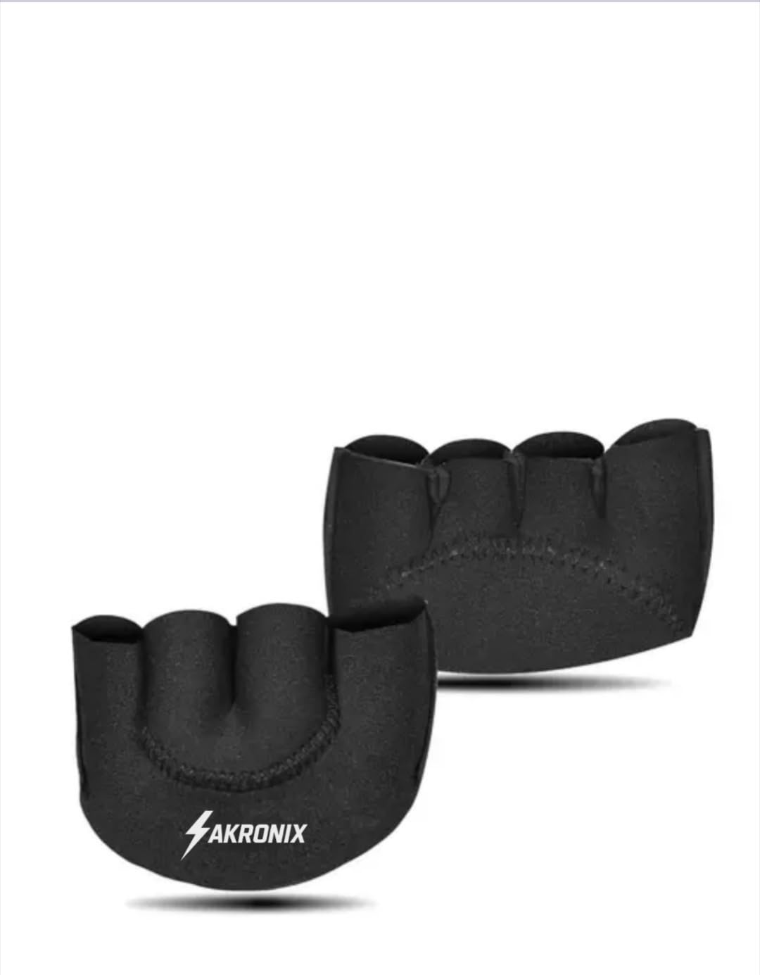 Akronix Half Finger Gym Gloves, Black, Neoprene Material, Multi-Purpose for Cricket Fielding, Wicket-Keeping, Batting Practice, Workout Training Gloves.-picture-21