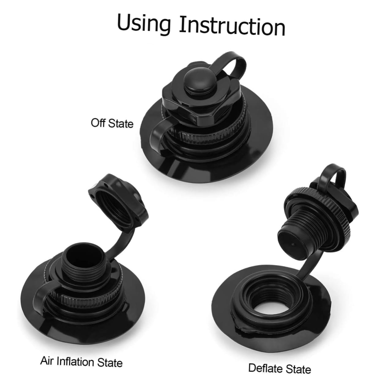 HEMOTON Ugello del Gas di Boston Inflazione Aria Barca Gonfiabile Adattatore di Gonfiaggio Gommone Valvola di Boston Adattatore Tubo Pompa di Gonfiaggio PVC Nero