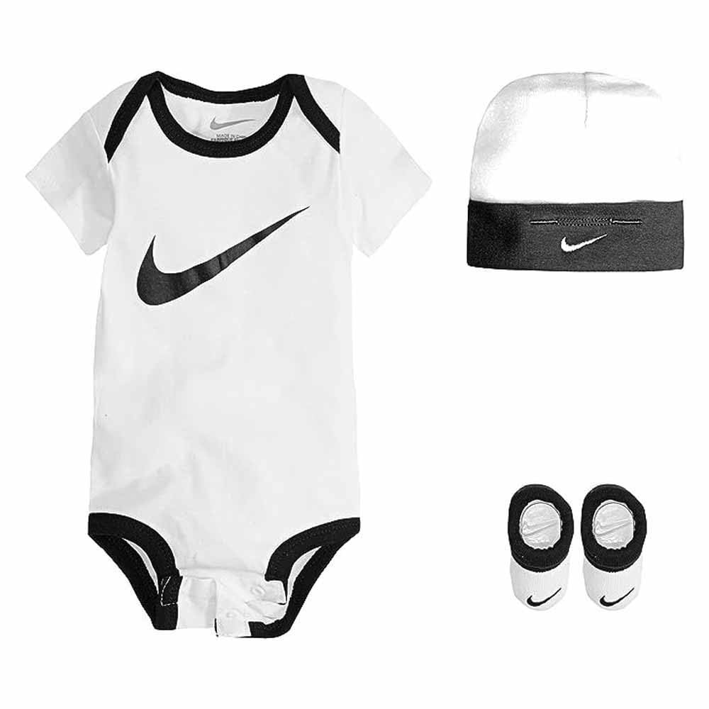 Nike Babys Bodysuit Hat And Booties Piece Set Desertcart INDIA