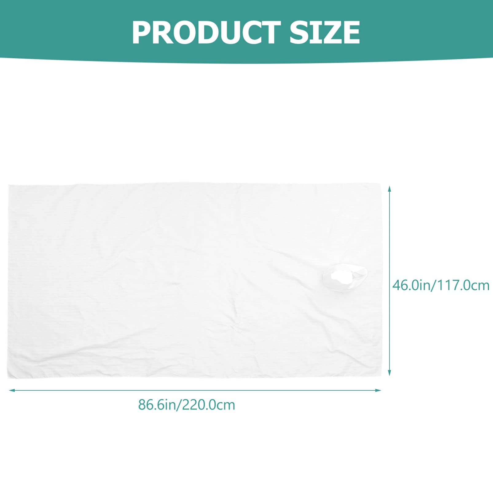 Didiseaon Elegant Design Massage Table Sheet Face Hole Cover for Salon Spa Hospital Comfortable Cotton Material