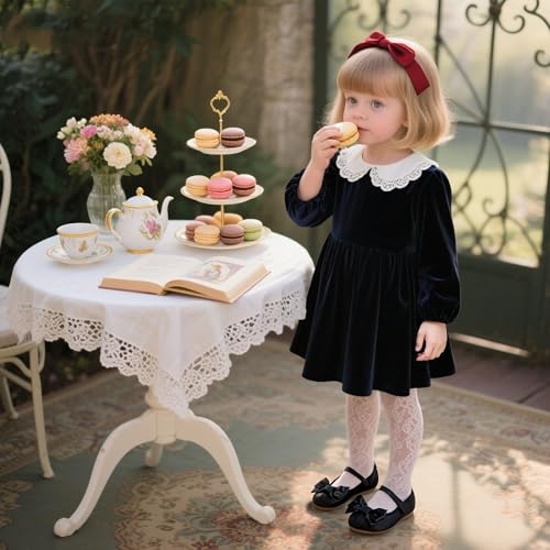 Image of GINFIVE Toddler Girls Dress Shoes Little Girls Mary Janes Ballerina Flats Shoes Toddler