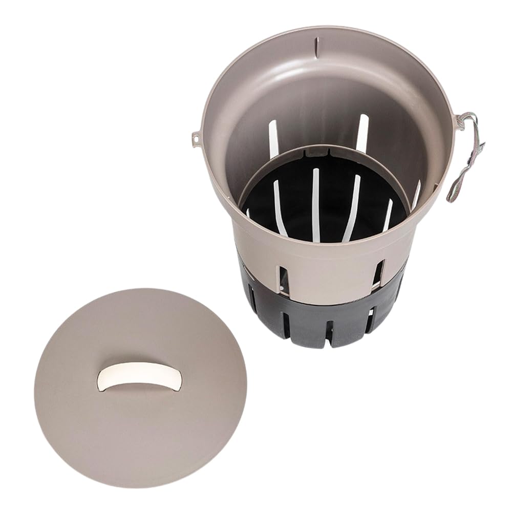 Lombricomposteur Gris à enterrer 12L | A enterrer dans Votre jardinière | Compostez Vos déchets organiques | Parfait pour Nourrir Vos Plantes