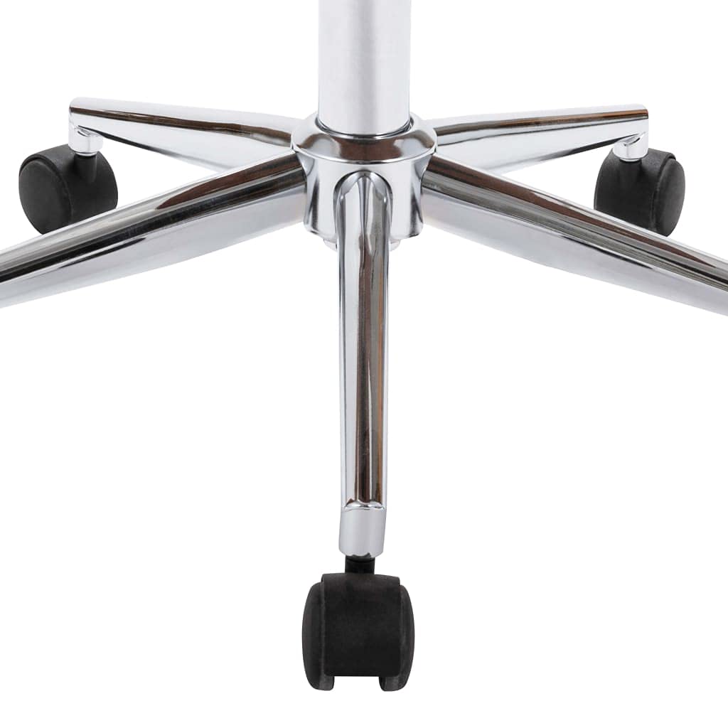 Silla de oficina giratoria con función de silla giratoria y mecanismo giratorio en madera curvada blanca y piel sintética para oficina y salón