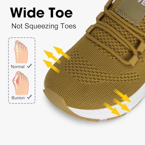 Image of ZOVE Wide Toe Box Shoes Women Extra Wide Width Sneakers Ultra Light Road Running Shoes Non-Slip Tennis Sneakers Breathable Walking Athletic