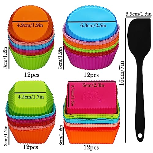 48 Pezzi Stampo per Muffin in Silicone, Pirottini
