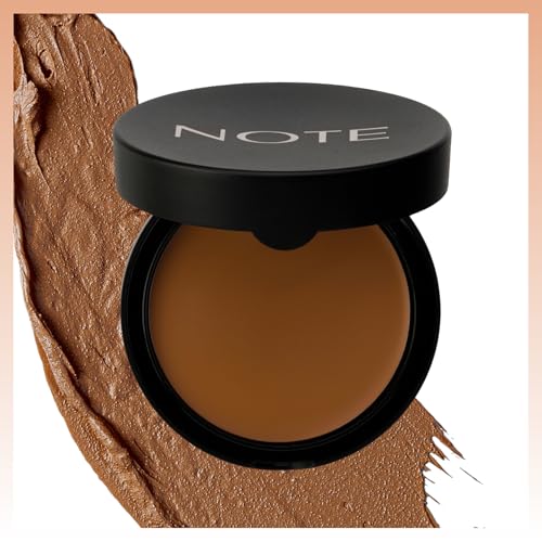 Image of Note Cosmetique Luminous Silk Compact Powder - Medium Buildable Coverage - Weightless Setting Powder Foundation - 06 Dark Honey - 0.4 oz