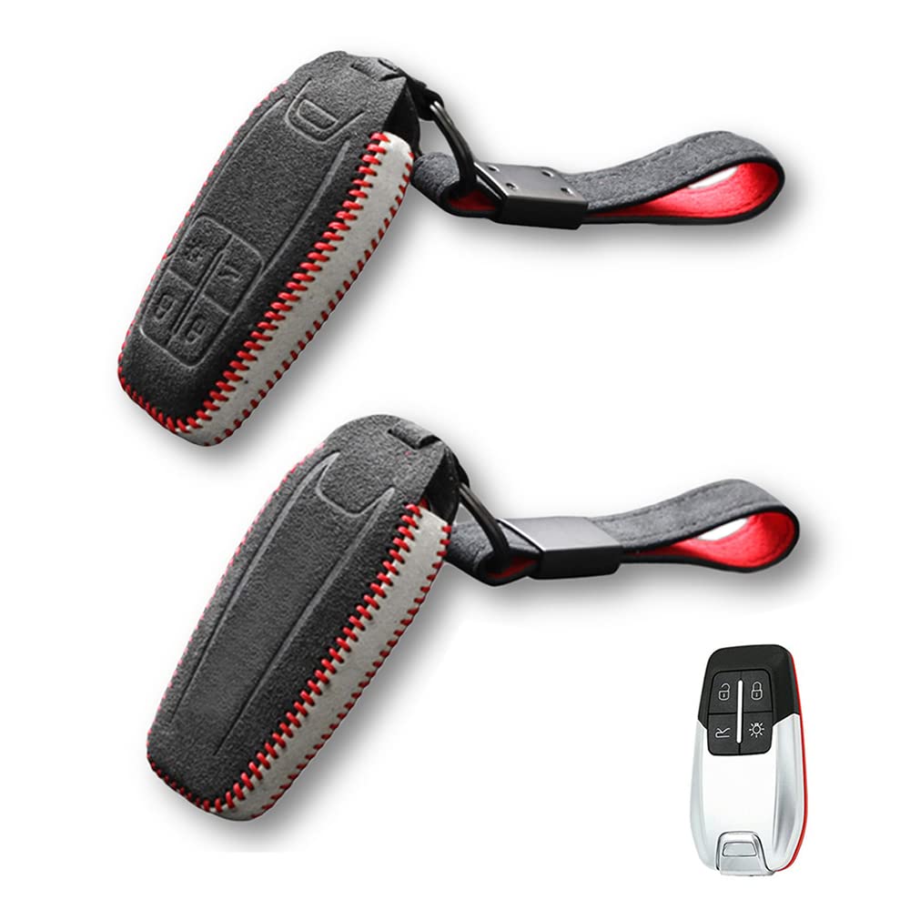 Luxury Suede Leather Key Fob Cover Fit for Ferrari 458 588 488GTB LaFerrari