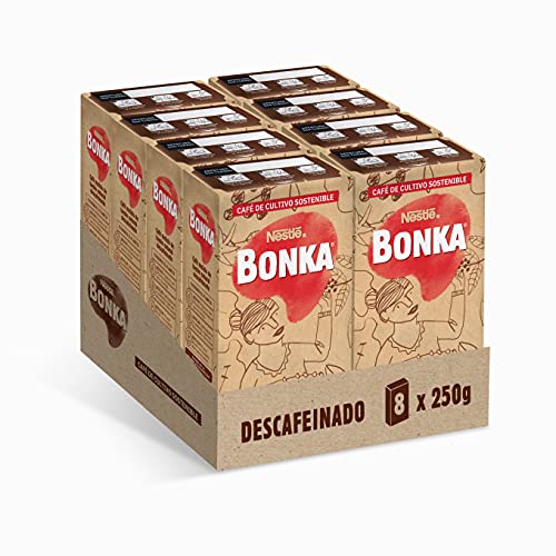 Bonka Café Molido Descafeinado 250 g - 8 paquetes
