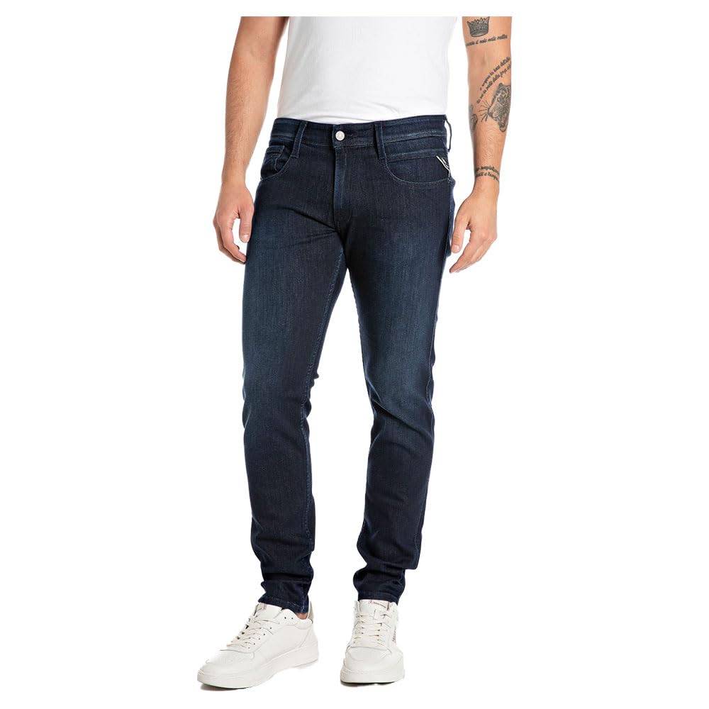 Replay Herren Jeans Anbass Slim-Fit mit Power Stretch