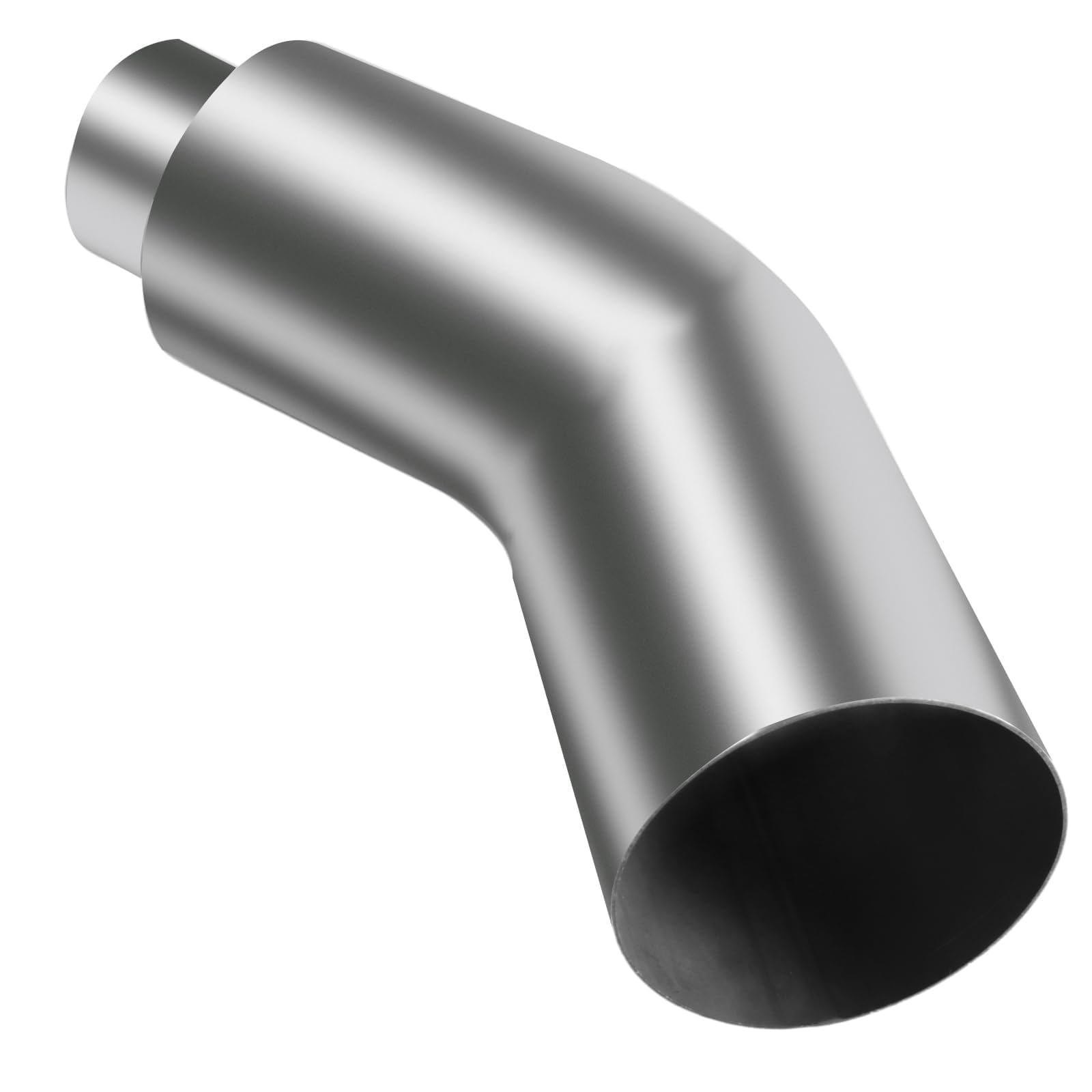 4 inch diesel exhaust elbow tip 304 stainless steel polished exhaust pipe elbow 4''inlet to 6'' outlet 23" overall long side exit exhaust tip compatible with pickup truck