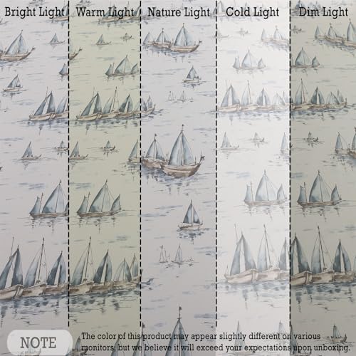 Image of FADFAY Premium 100% Cotton Sheet Set Queen - Coastal Nautical Sailboat Bedding, Soft Gray Seaside Harbor Print, Soft Breathable Cooling Bed Sheets, Deep Pocket Luxury Coastal Bedding 4 Piece