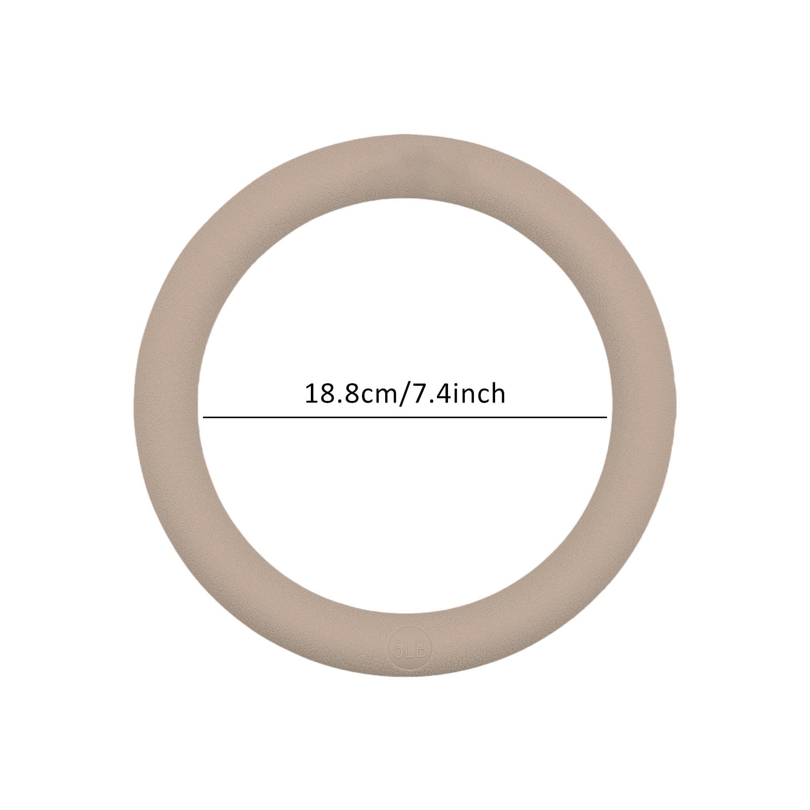 Weight Cerchio Anello Fitness Allenamento Silicone Ghisa Antiscivolo Adatto per Principianti Professionisti Esercizi, Colore del tè alla Crema