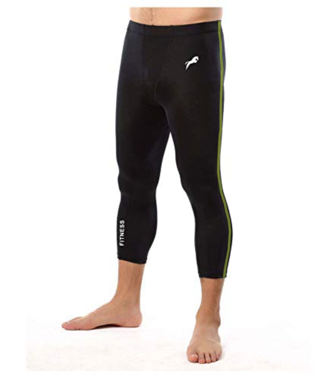 just rider Men's Lycra Compression 3/4 Capri 3/4 Leggings for Men Quick Dry Compression Sports Capri Pants Running Gym Tights-picture-48