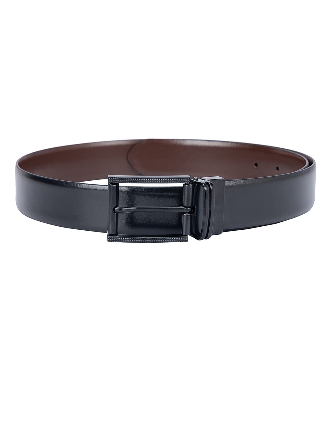 Da MilanoBlack Leather Reversible Men's Belt(BM-3309-35R-OLBLKBRNPLN)