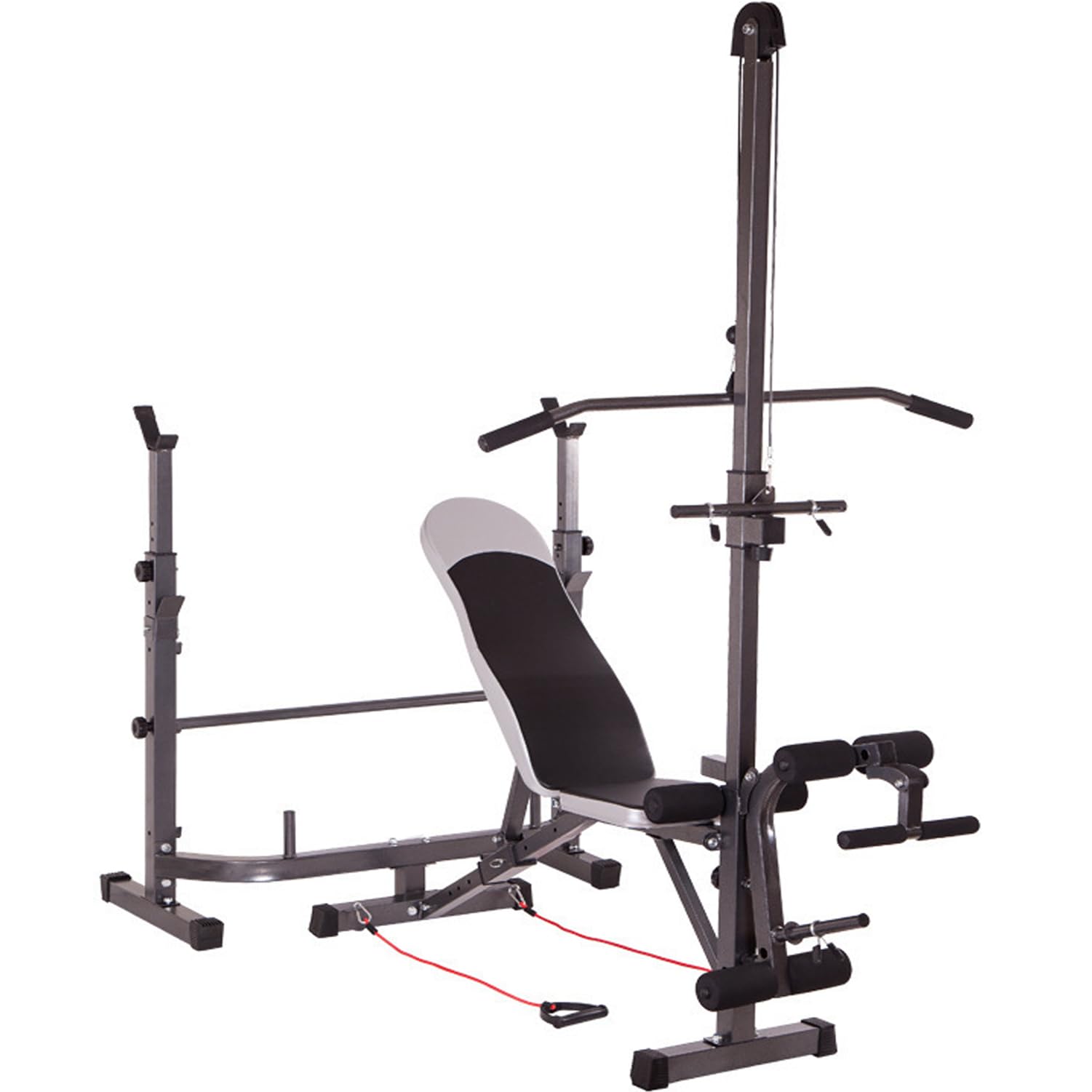 Weight Bench Multi-Function With Lat Pulldown and Leg Extension Bench Press Home Gym Machine for Strength Training Weight Lifting