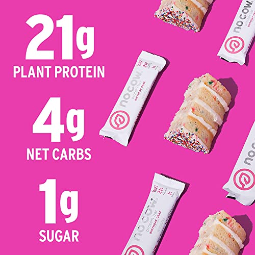 No Cow Barras de Proteína Veganas Sabor Birthday Cake 4 Pack miniatura 7