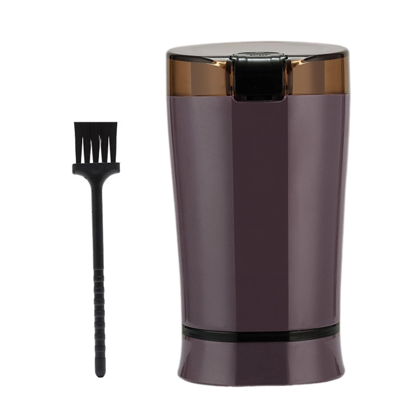 KANLVU Mini Stainless Steel Electric Pill Crusher Grinder, pill cutter for Small Large pills, pill grinder for Medication & Vitamin Tablets(Brown)