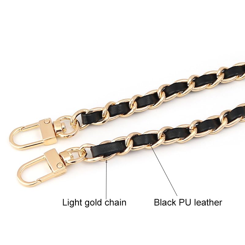 Cadenas Para Bolsos 5/10 Uds correa de hombro de cadena de Metal correa de bolso de hombro de cuero de PU desmontable cinturones de 120cm de largo for bolso Correa accesorios for bolso Cadena Bolso(Nu