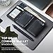 VULKIT Card Holder Wallet with Coin Pocket Magnetic Closure Pop Up Cards With ID Window Top Grain Leather Wallet for Cash & Credit Cards