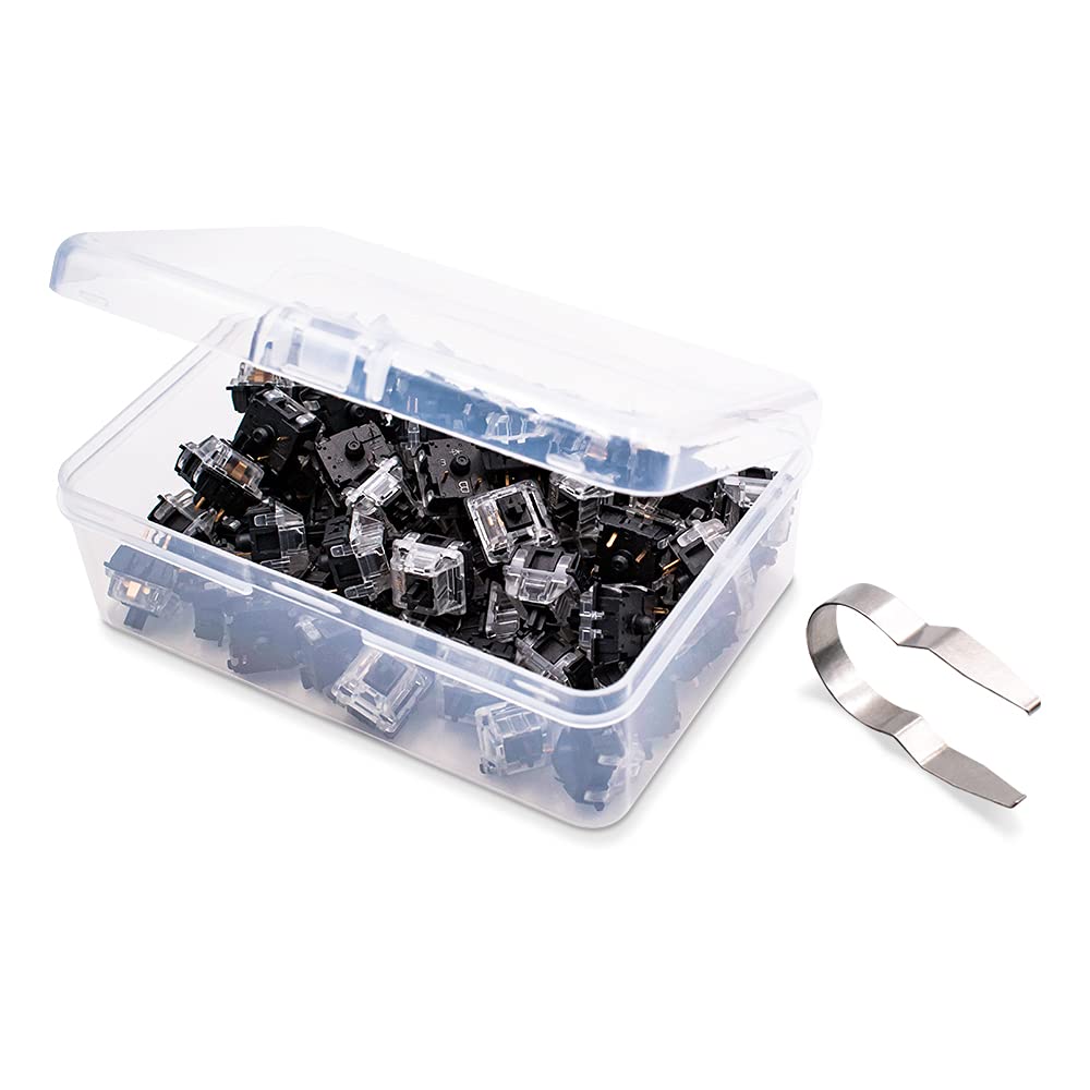 Gateron Interruptores de 3 pines para teclado mecánico-Pack 65 (negro)
