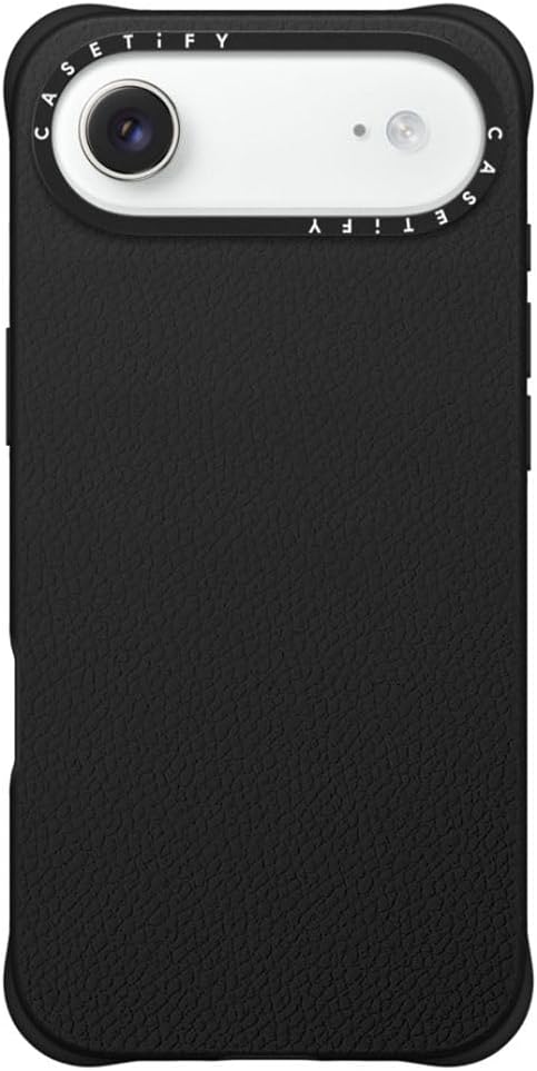 CASETiFY BioVeg iPhone Air Case [Anti-Fingerprint/Compatible with Magsafe / 4.9 ft. 3X Military Grade Drop Protection] - Black (Tumbled)