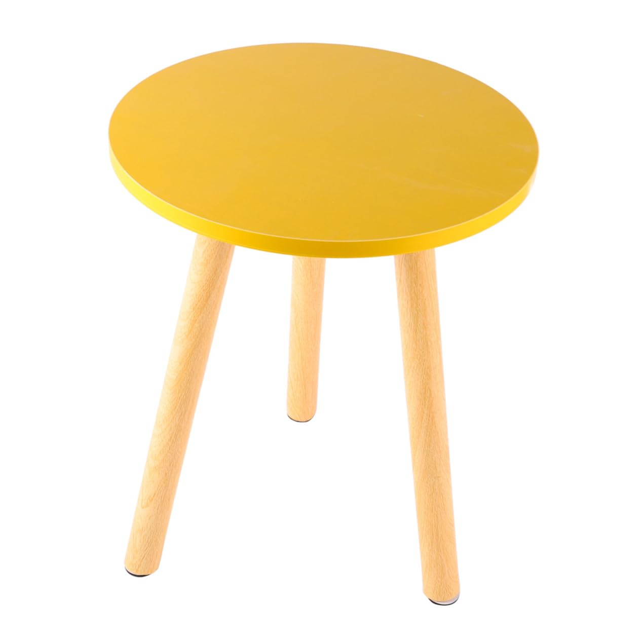 Table basse ronde nordique 50 cm en bois massif jaune VALICLUD