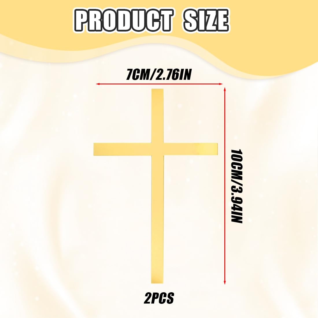 6er Set Goldene Acryl Kreuz Tortendeko – 15,3 X 9,8 Cm, Für Taufe, Hochzeit & Geburtstag 6er Set Goldene Acryl Kreuz Tortendeko – 15,3 X 9,8 Cm, Für Taufe, Hochzeit & Geburtstag