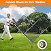 Gagalileo Baseball L-Screen Protective Pitching Net: 7x7FT Portable for Batting Cage Backyard Practice - Coaches Parents Youth Training Beisbol with Wheels