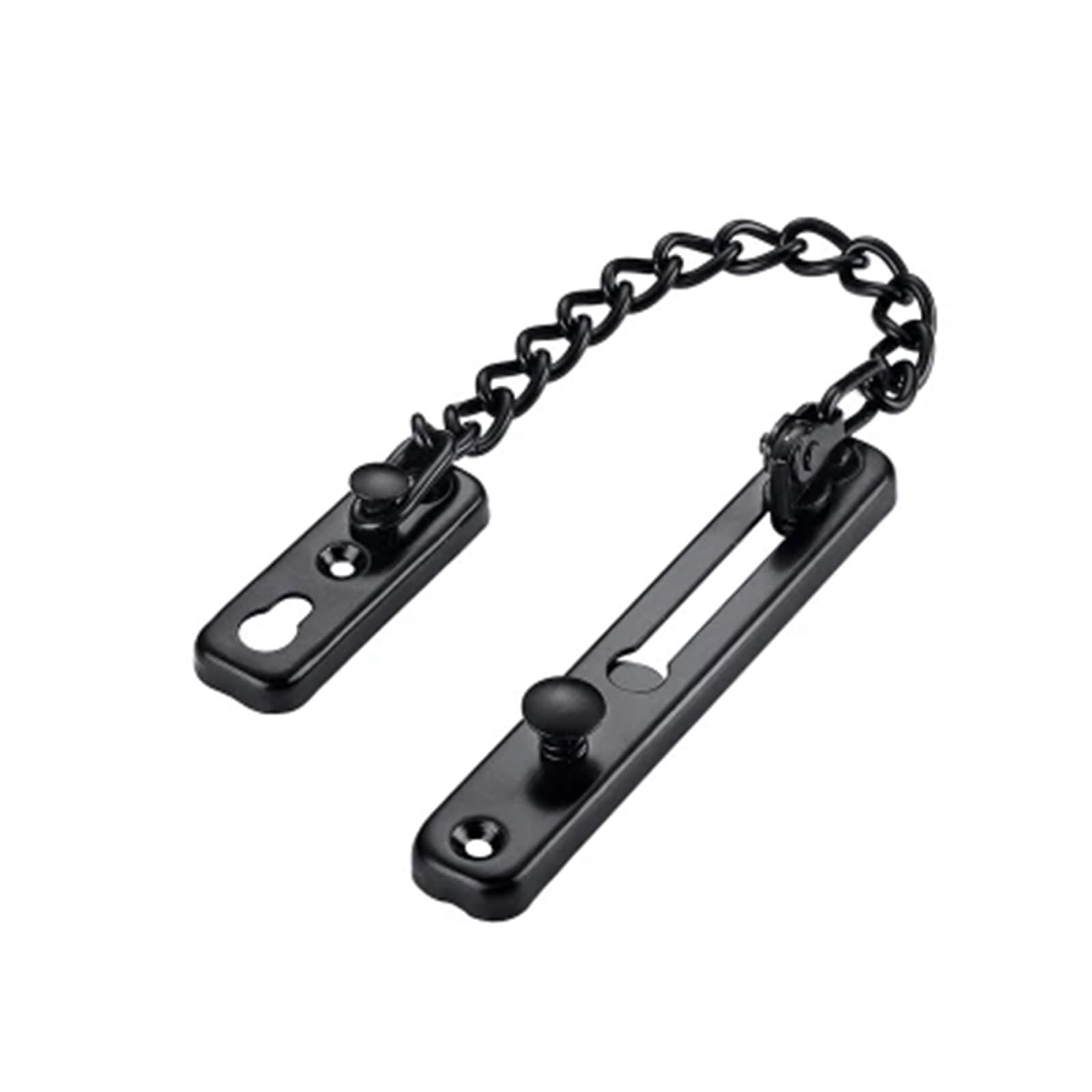 304 Stainless Steel Chain Door Latch Silver Bronze Gold Black Lock Security Hardware for Door(Black)