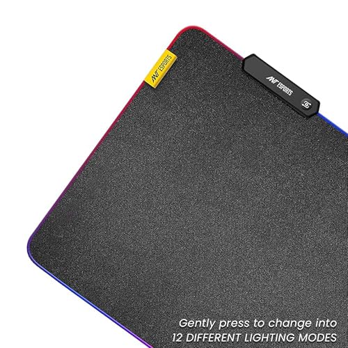 Ant Esports MP209 RGB Small Gaming Mouse Pad LED Mousepad Small RGB Mouse Pad Anti-Slip Rubber Base with Waterproof Coating for Gamer/Office – Black - Image 3