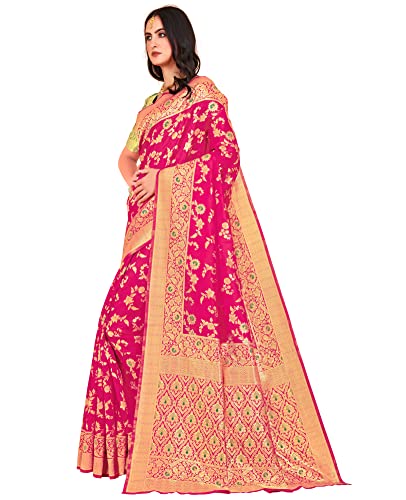 Image of Glory Sarees Women's Banarasi Silk Saree With Blouse Piece (Kara164 Parent)