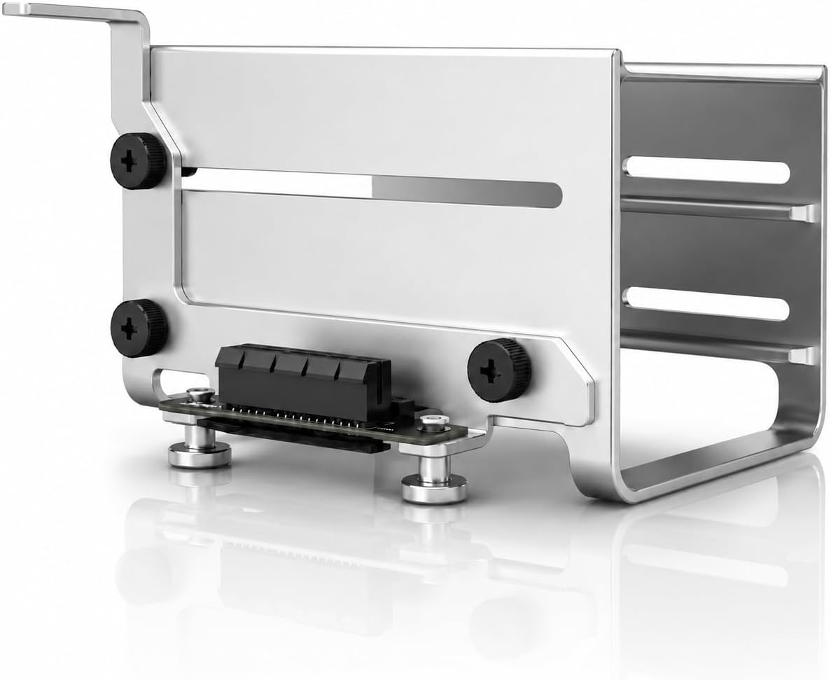 ZimaBoard 2-Bay HDD Rack Tray for ZimaBoard 2, Aluminum Alloy Dual 3.5" Hard Drive Mounting Bracket, Compact NAS/Home Server Frame, Easy Installation, Cable-Friendly Layout, Silver