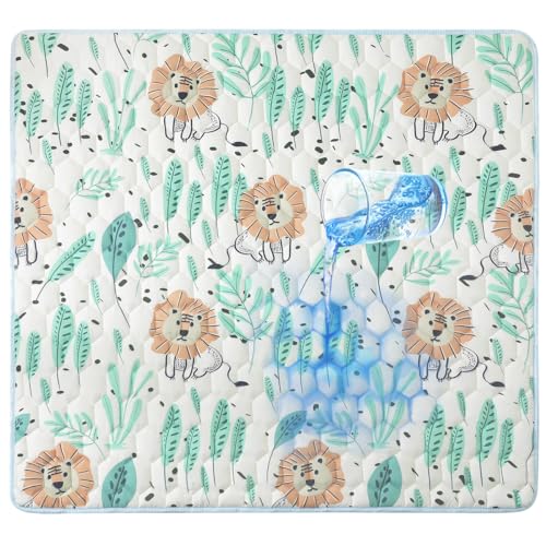 Image of Babihiior Play Mat, Baby Play Mat, 50'' x 50'' Play Mat for Playpen, Play Mat for Babies 0-6 Months, Waterproof Non-Slip One-Piece Crawling Playpen Mat