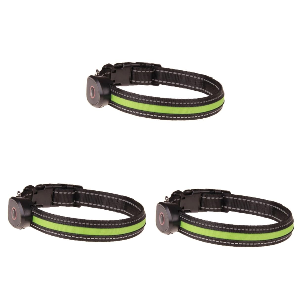 BESPORTBLE 3 Piezas Cuello Circular Seguimiento de Mascotas Collar de Mascota Collar de Brillante luz de un Cuello Iluminado LED para Mascotas USB Anillo de Cadena
