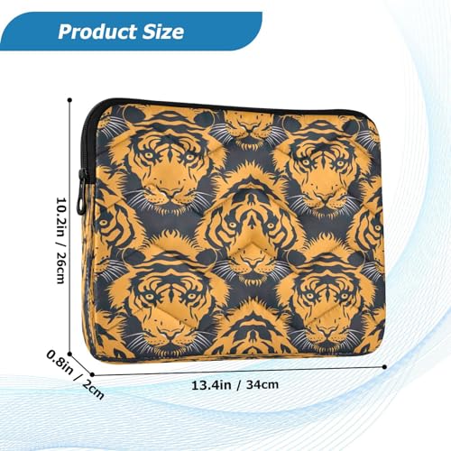 Funda para laptop 13-14 pulgadas impermeable patrón tigre negro miniatura 3