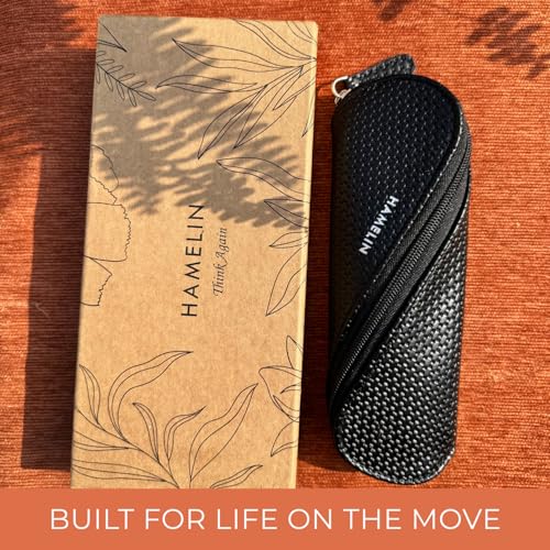 Image of HAMELIN Sunglasses Case With Zipper | Keeps The Sunglasses Safe From Scratches, Dirt | Eye Glass Box & Spectacle Case For Men & Women | Eyewear Carrying Case For Easy Travel & Outings