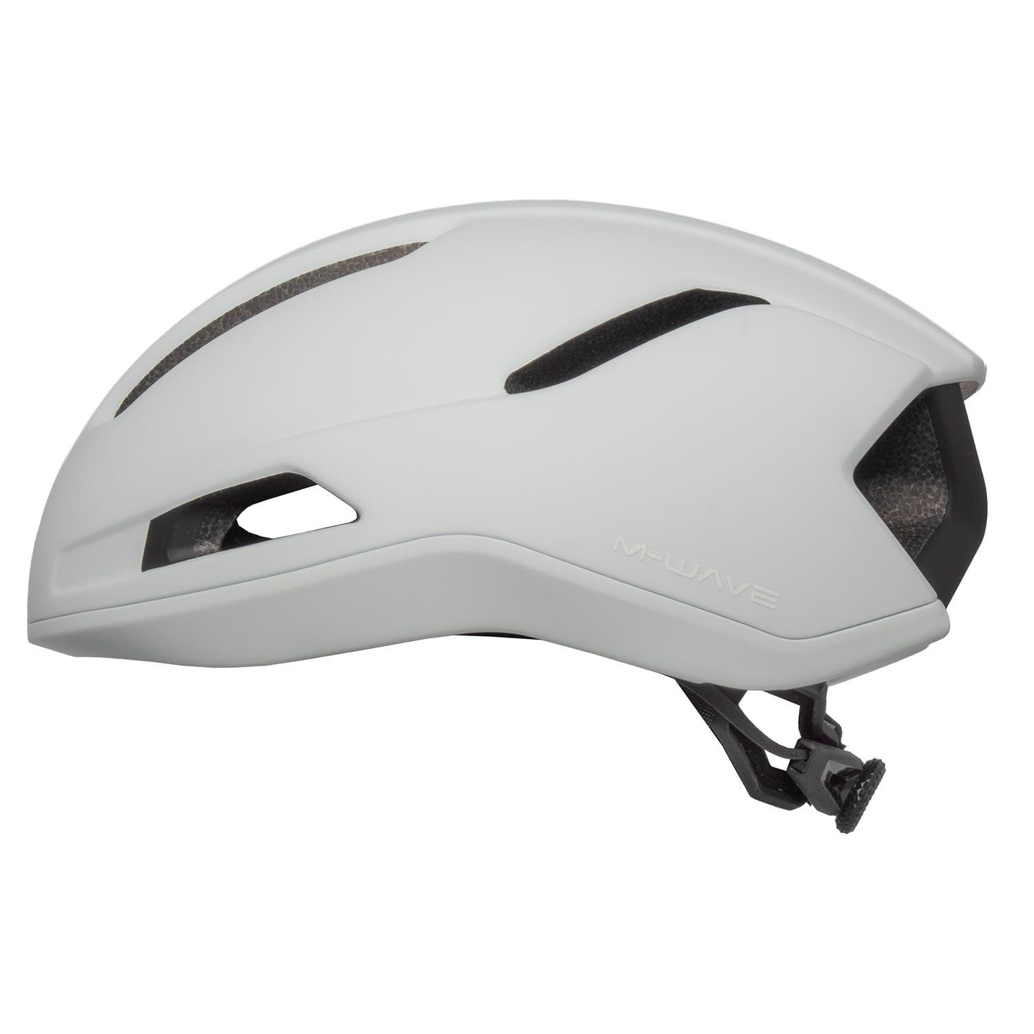 Kask rowerowy wyścigowy, Aero, biało-czarny matowy, rozmiar M 55-59 cm, Flux von M-Wave
