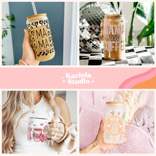 Image of Kaciola 10 Sheets UV DTF Cup Wraps for 16 oz- Mama Theme UV DTF Stickers, 1 Sheet Mysterious Pattern Transfer, Rub on Transfers Stickers for 16 oz Libbey Glasses Crafting
