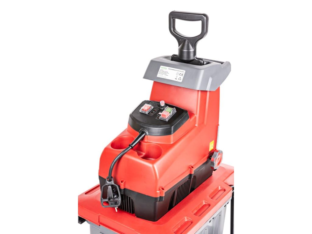 Hahn & Sohn Trituradora eléctrica Cedrus CEDRE01 - 2800 W, hasta ramas de 44 mm, cesta de 60 L - Silencioso, rebobinado, protección contra sobrecargas, ruedas de transporte, trituradora de jardín