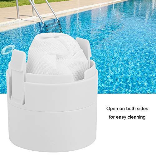 Caredy Sacos de limpeza de piscina, 2 peças de saco de filtro de limpeza de piscina branco limpador