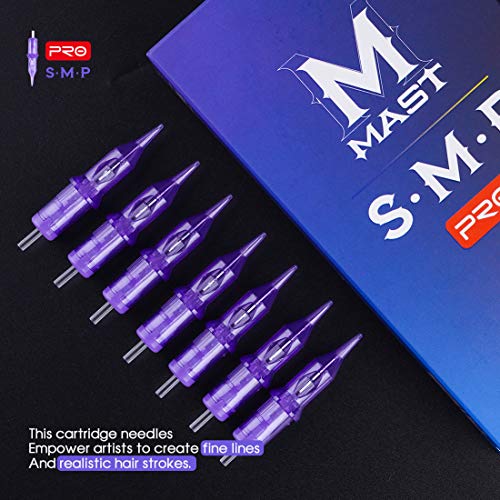 Image of Mast Pro Smp Professional Cartridges Tattoo Needles 1 Round Liner 0.18MM Needles for Permanent Makeup Hair Scalp 0401RL