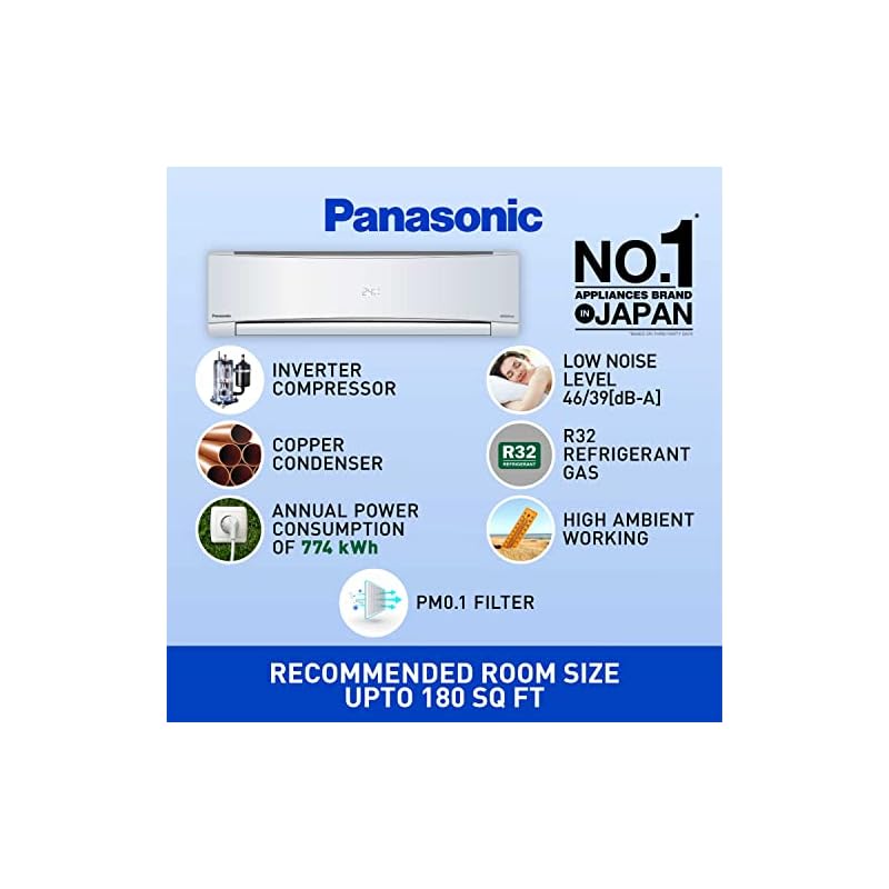 Panasonic 1.5 Ton 5 Star Wi-Fi Inverter Smart Split AC (Copper Condenser, 7 in 1 Convertible with additional AI Mode, 4 Way Swing, PM 0.1 Air Purification Filter, CS/CU-NU18YKY5W,2023 Model, White) - Image 3