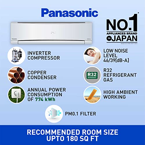 Panasonic 1.5 Ton 5 Star Wi-Fi Inverter Smart Split AC (Copper Condenser, 7 in 1 Convertible with additional AI Mode, 4 Way Swing, PM 0.1 Air Purification Filter, CS/CU-NU18YKY5W,2023 Model, White) - Image 3