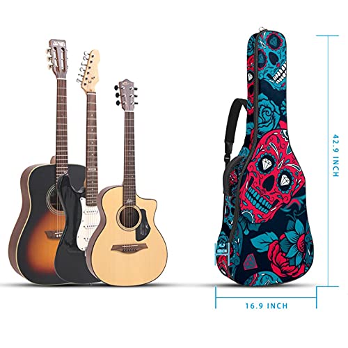 Housse de transport imperméable avec fermeture éclair pour guitare basse acoustique et classique Motif squelette Bleu… - Les Beatles, Paul McCartney, John Lennon, RIngo Starr, George Harrison Housse de transport imperméable avec fermeture éclair pour guitare basse acoustique et classique Motif squelette Bleu… – Image 6