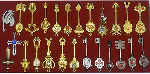 Teclas de Cosplay Fairy Tail nueva colección Set de 18 Golden Zodiac...