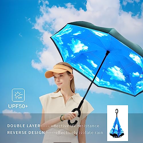 Image of SIEPASA Automatic Open Close Compact Travel Umbrella with Wind Vent Umbrella big size Lightweight Windproof Folding for men Women